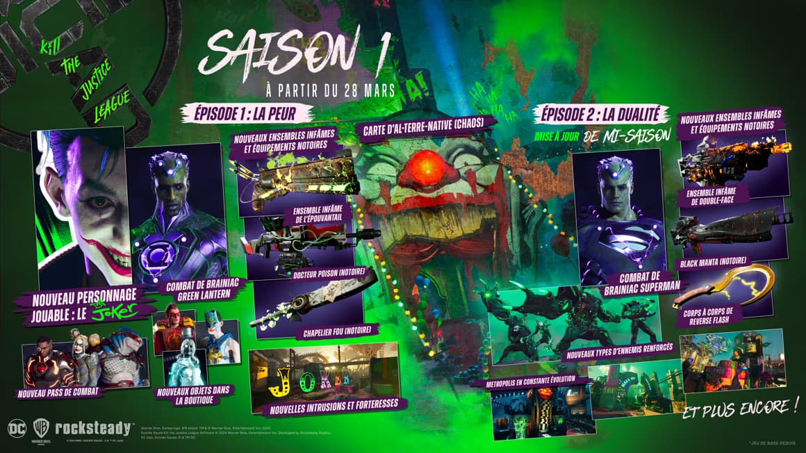 Une semaine avant le lancement de la Saison 1 de Suicide Squad : Kill the Justice League
