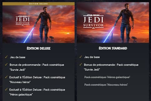Star Wars Jedi - Survivor : Gros plan sur les éditions du jeu