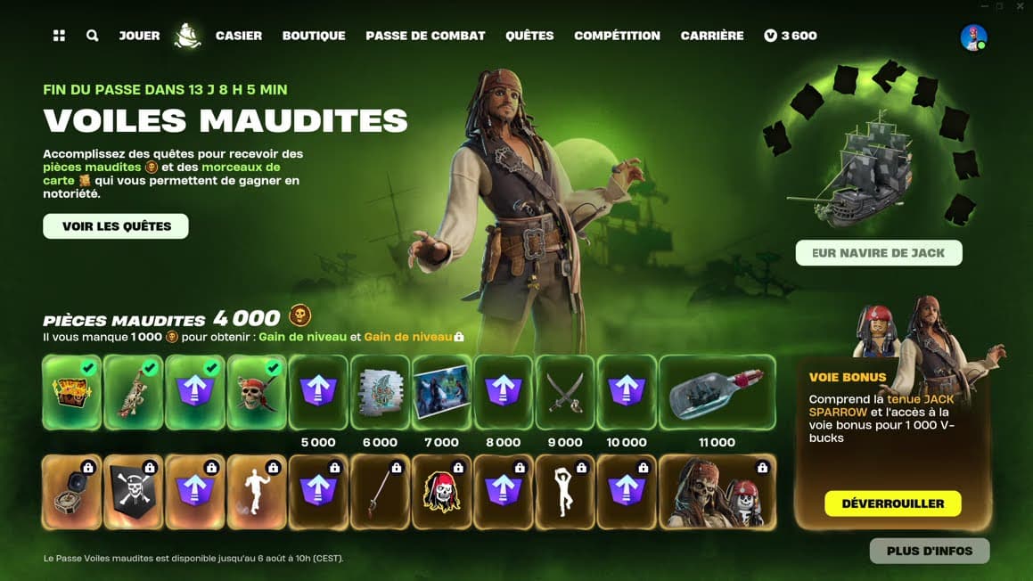 Fortnite Battle Royale pris d’assaut par les Pirates des Caraïbes