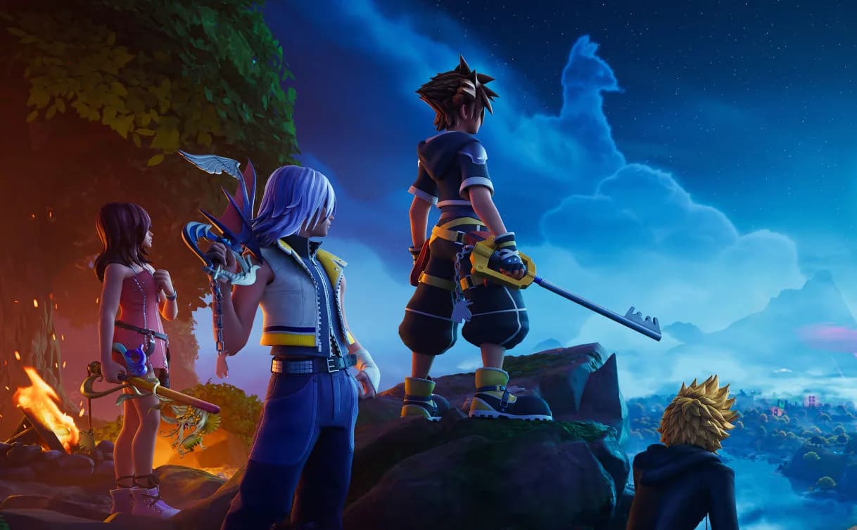 Kingdom Hearts débarque dans Fortnite avec Sora, Riku, Kairi et Roxas